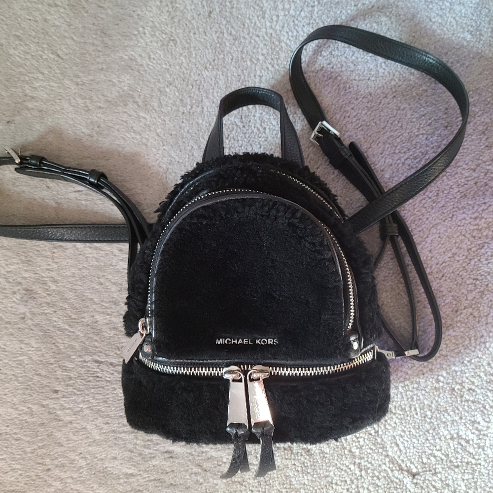 Michael Kors Rhea XS Shearling backpack